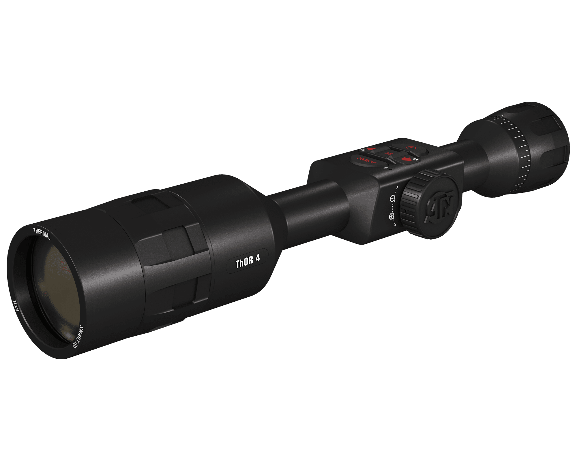 Thermal Rifle Scope w/Ultra Sensitive Next Gen Sensor Range Finder 640x480 ATN Thor 4 WiFi Ballistic Calculator and iOS and Android Apps Image Stabilization 